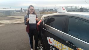 Katie Furber passes driving test